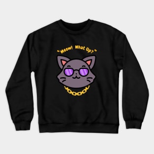 Funny Hip Hop Cat Crewneck Sweatshirt